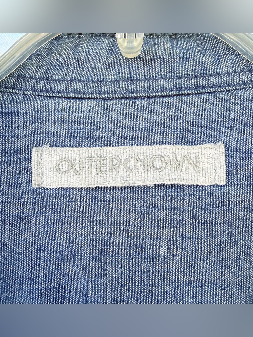 OUTERKNOWN Blanket Shirt in Blue Tonal Puget Plaid Colorway Size Medium - Picture 5 of 9